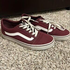 Maroon Old Skool Vans - Women’s size 8